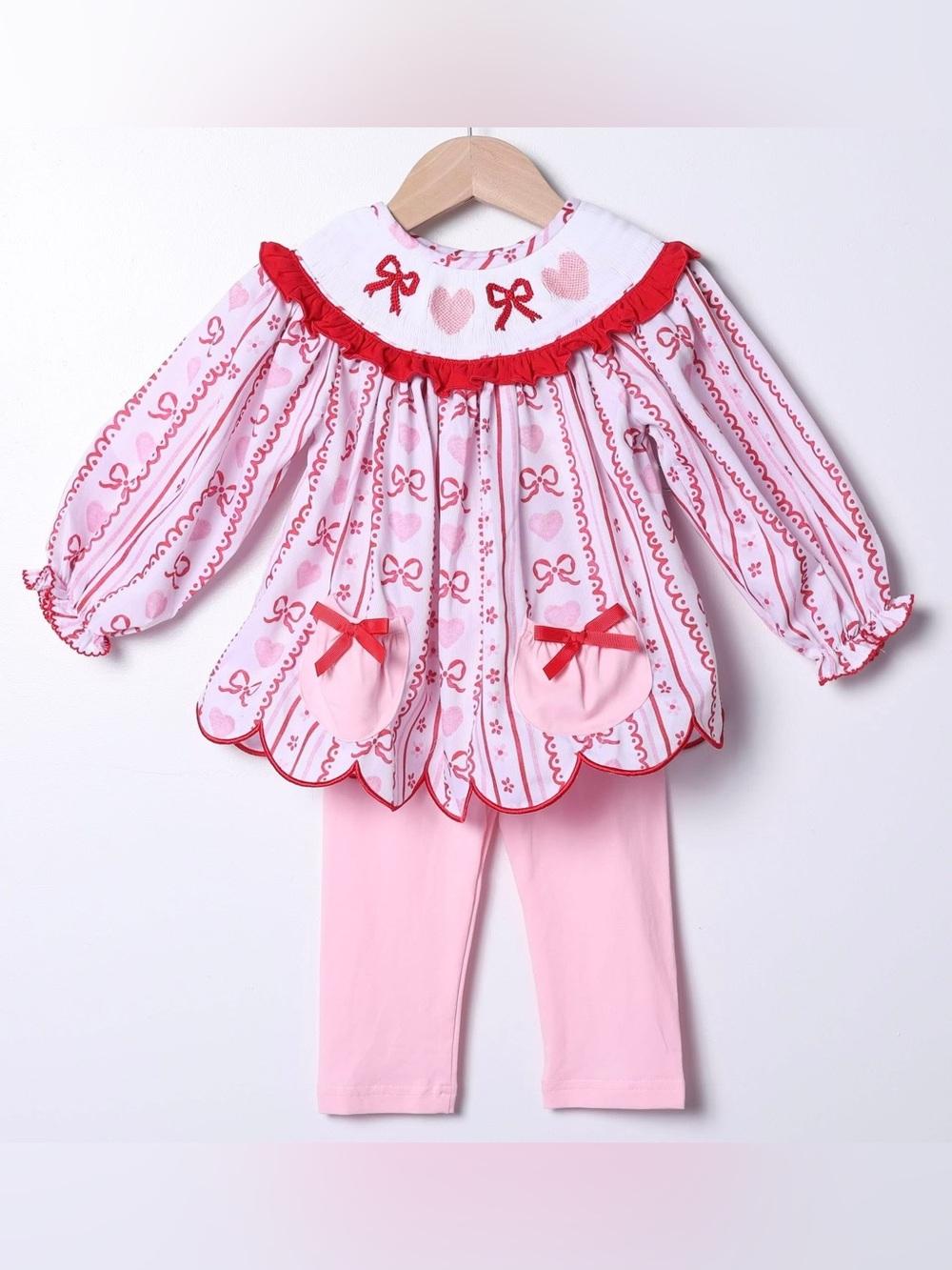 Valentine’s smocked legging set